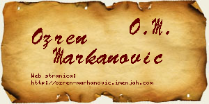 Ozren Markanović vizit kartica